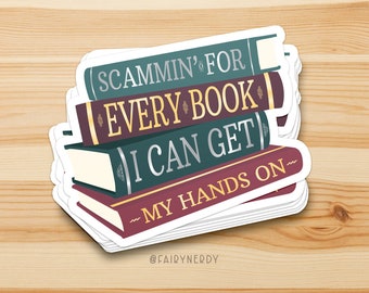 Stickers About Books, Book Lover Gift for Men, Gifts for Readers Women, Book Stack Sticker, Hamilton Stickers, Reading Stickers for Laptop