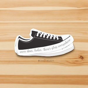 Kamala Harris Sticker, Black Chucks Sticker, Madam Vice President, International Women&#39;s Day Gifts for Her, Vinyl Laptop Stickers