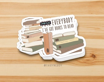 Funny Bookish Sticker, Books To Read Sticker, Stickers For Kindle, Gifts For Readers, NSFW Laptop Sticker, Book Club Gift, Waterbottle