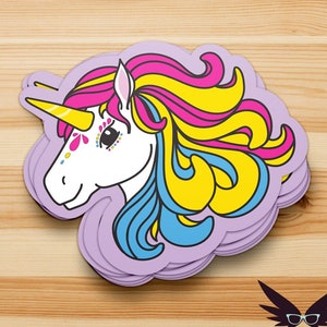 Pansexual Pride Sticker | Unicorn Sticker | Vinyl Laptop Sticker | Laptop Decal | Pan Unicorn | Pink Yellow Blue Black