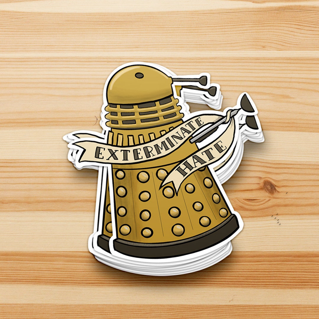 Doctor Who Stickers Doctor Who Fan Gift Dalek Sticker Decal Etsy