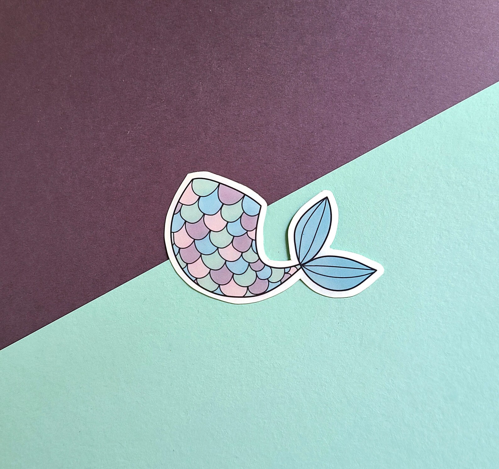 Mermaid Tail Sticker Mermaid Gifts Vinyl Laptop Sticker Etsy