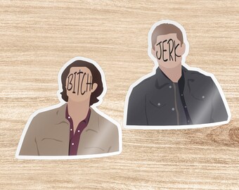 Supernatural Stickers for Laptop, Sam and Dean Winchester, Supernatural TV Show Stickers, Best Friend Gift for Her, Supernatural Gifts