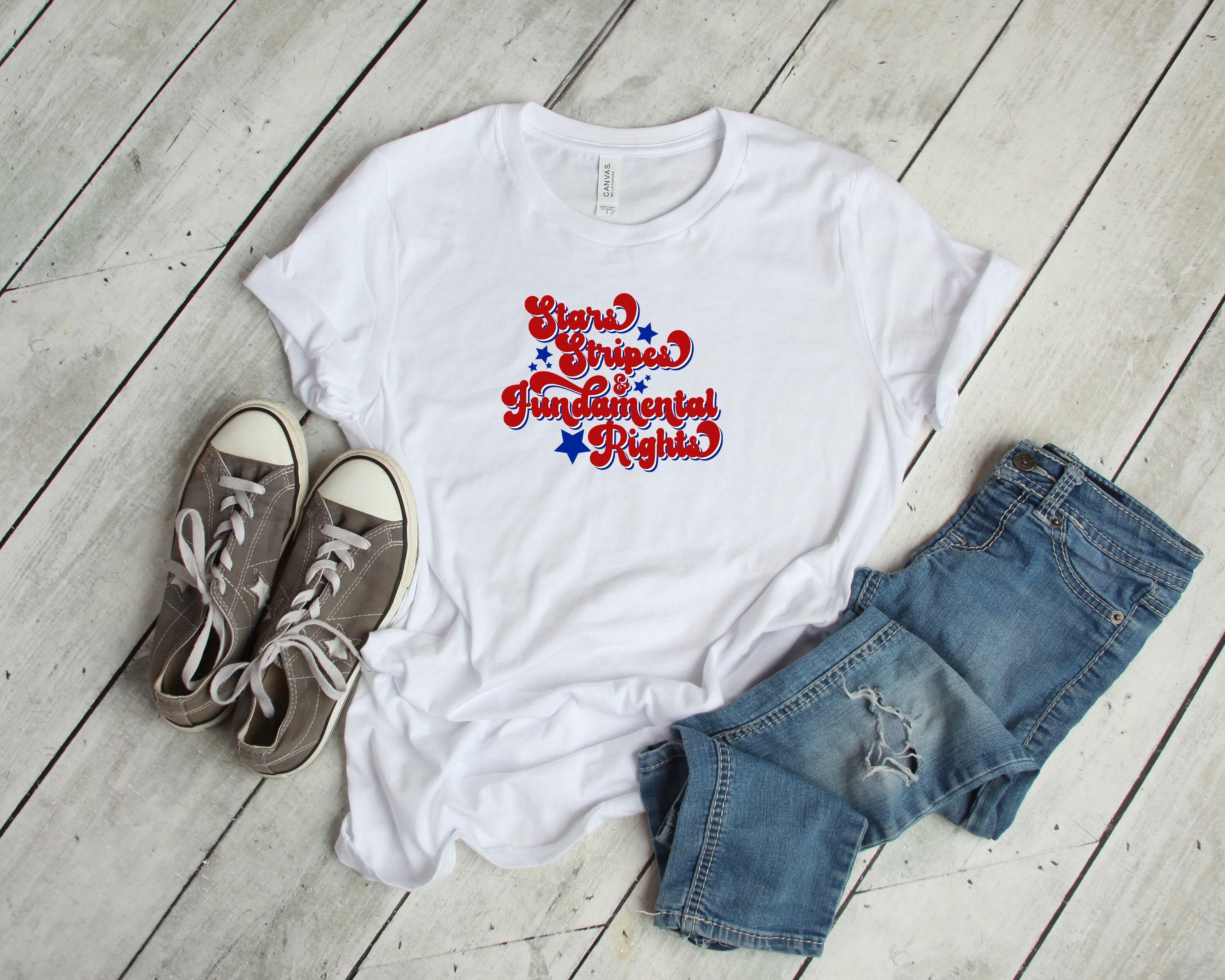 Stars Stripes And Fundamental Rights T-Shirt | Red, White, And Blue T-Shirt | Patriotic T-Shirt | Human Rights T-Shirt | Unisex t-shirt
