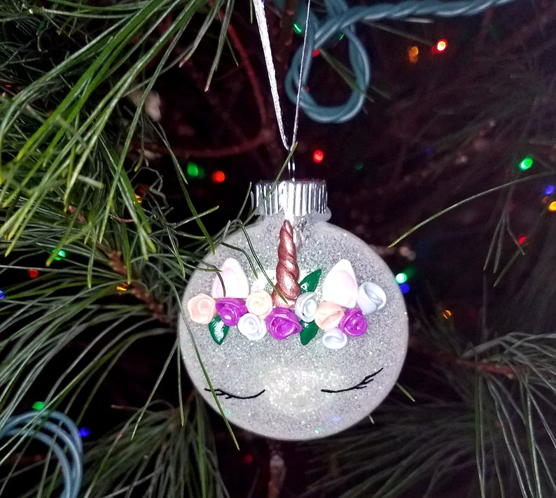 Unicorn Gifts for Girls Polymer Clay Ornaments Flower Crowns Unicorn Ornaments Unicorn Flowers