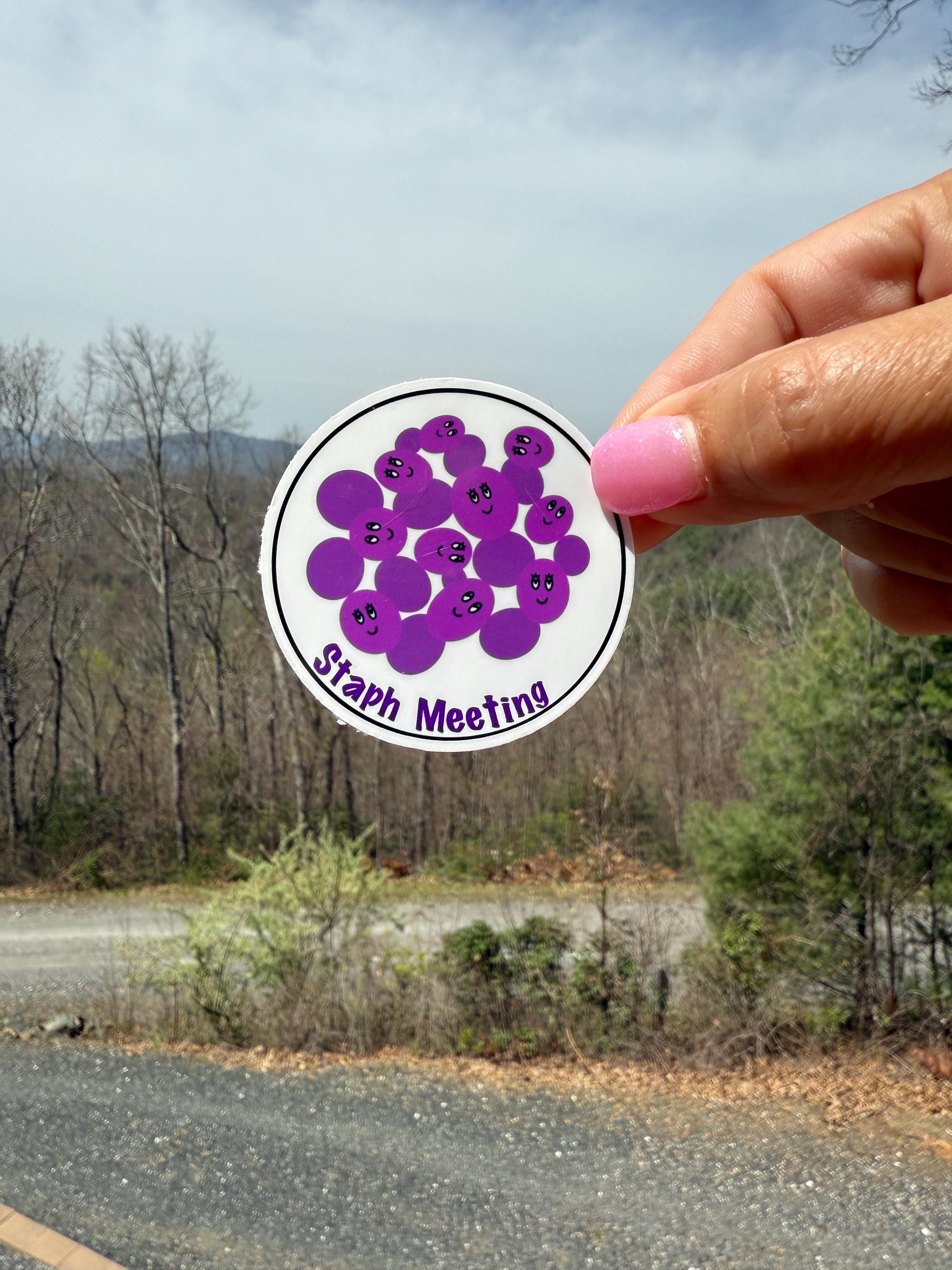 Sticker Infectioase Microbiology Sticker, Infectious Disease, Petri Dish, Staph Aureus ...
