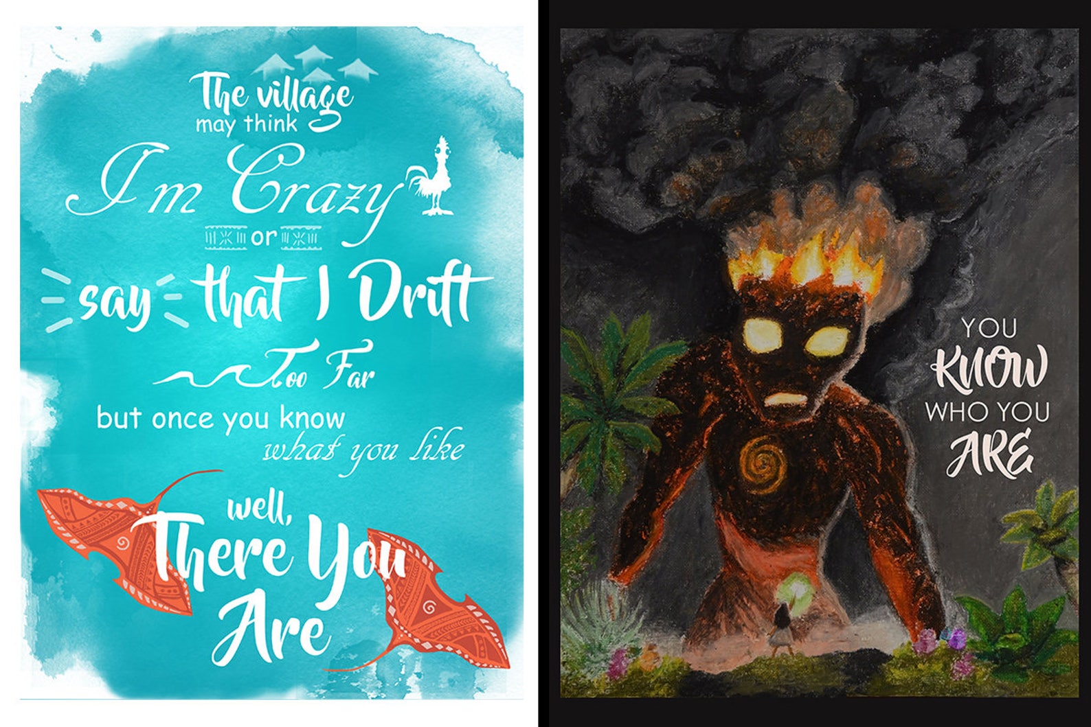 You Know Who You Are Moana Art Print and Motivational Poster - Etsy
