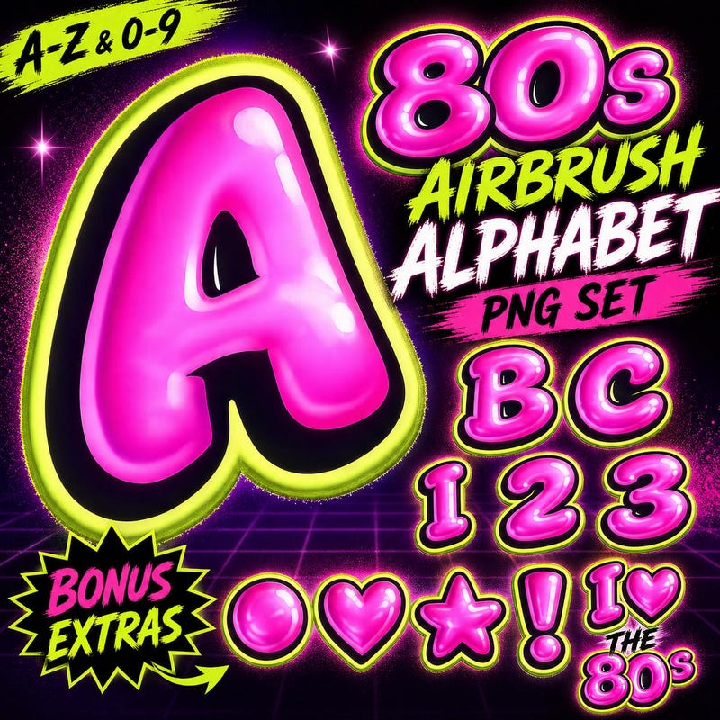 60 Number Lettering Airbrush Stencils Letters - Etsy