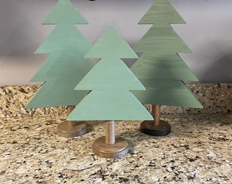 Solid Wood Christmas Trees With Removable Pedestal