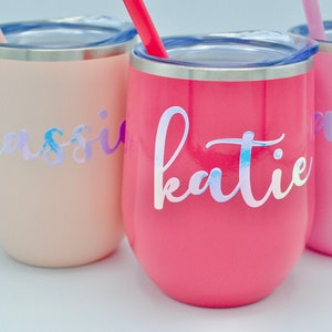 Wine Tumbler, Personalized Wine Tumbler, Bridesmaid Gift, Girls Weekend, Bachelorette Party, Personalized, Best Friend Gift, Christmas Gift
