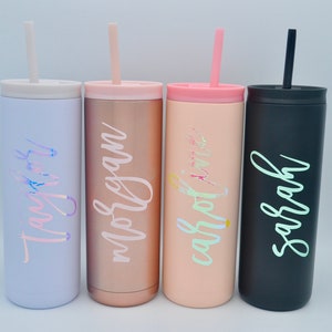 Personalized Tumbler, Bridesmaids Gift, Best Friend Gift,  Personalized Gift, Monogram Tumbler, Skinny Tumbler, Drink Tumbler,Custom Tumbler