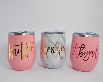 Wine Tumbler, Personalized Wine Tumbler, Bridesmaid Gift, Girls Weekend, Bachelorette Party, Personalized, Best Friend Gift, Christmas Gift