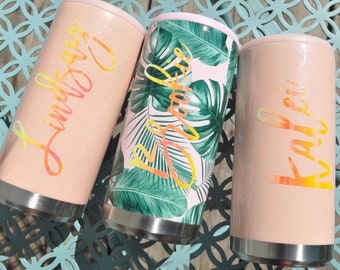 Skinny Can Cooler, Can Cooler, Personalized Gift, Bridesmaids Gift, Bridal Party, Claw Can Cooler, Bachelorette Party, Girls Weekend