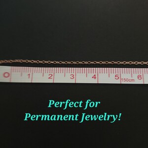14/20 Rose Gold-Filled 1.84mm Dainty Cable Chain, By the Foot for Permanent Jewelry and Jewelry Making