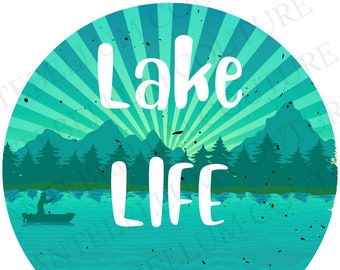 Lake Life Summer Png descarga instantánea para sublimación dtf imprime diseños de camisetas