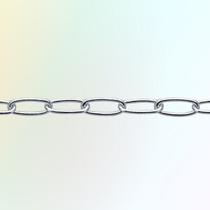 Sterling Silver 2.3mm Oval Cable Chain, By the Foot for Permanent Jewelry and Jewelry Making