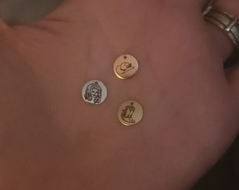 Dolly Themed 925 Sterling Silver Charms, Gold Filled, yellow or rose gold, perfect for Permanent Jewelry, Parton, Country, Cowboy