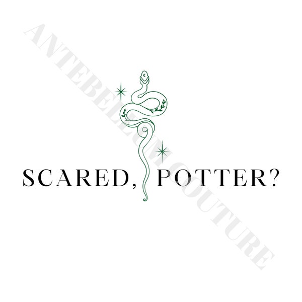 Scared, Potter, Serpent, Harry, PNG file, instant download, sublimation graphic