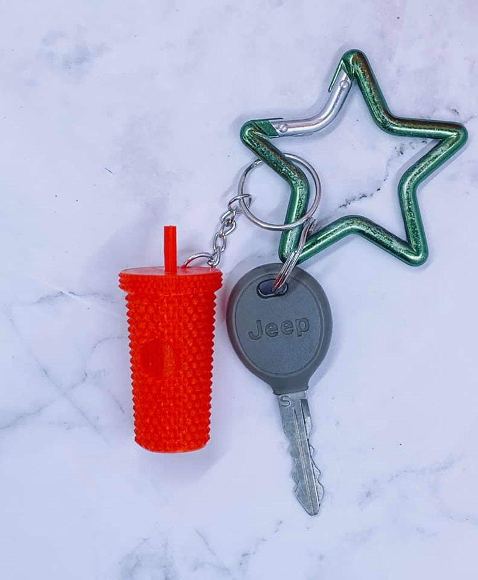 Starbucks studded cup keychain Etsy