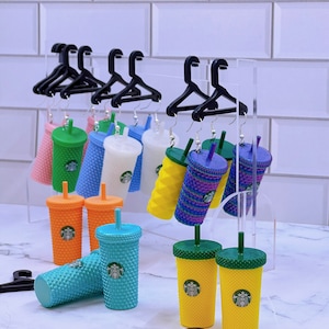 Starbucks inspired studded cup earrings
