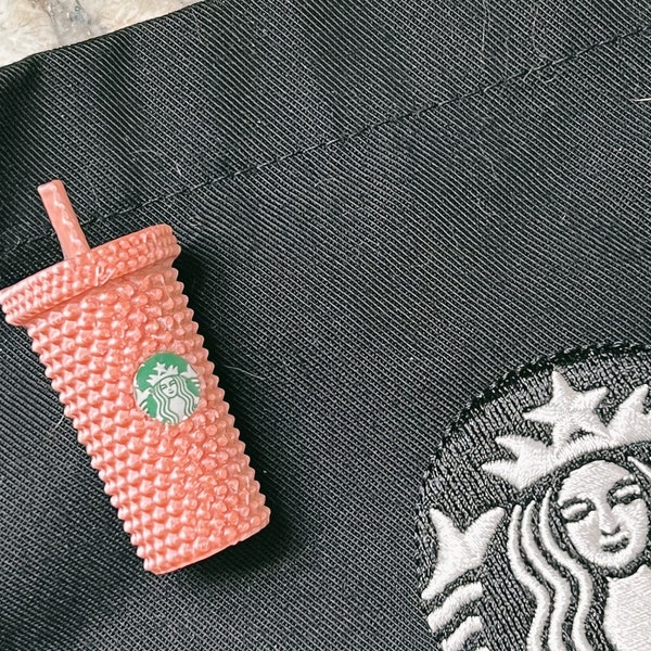 Starbucks inspired studded tumbler/cup pin for baristas