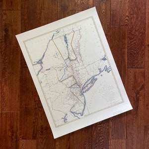 C.J. Sauthier 1776 Map of New York, New Jersey, & New England