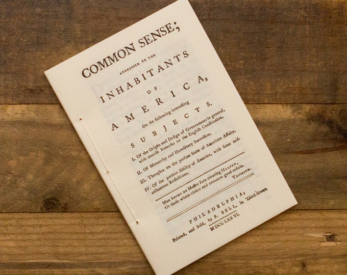 Thomas Paine's Common Sense Pamphlet 1776 - Etsy
