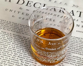 Declaration of Independence Whiskey Glass