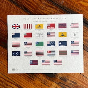 Flags of the American Revolution Informational Print