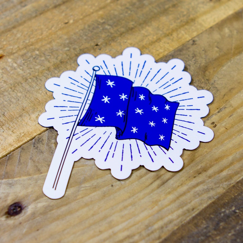 George Washington Headquarters Flag Sticker - Etsy