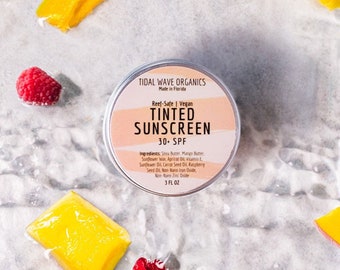 Tinted Vegan Mineral Sunscreen | Plant-Based, Reef-Safe & Cruelty-Free | 30+ | Eco-Friendly Zero Waste