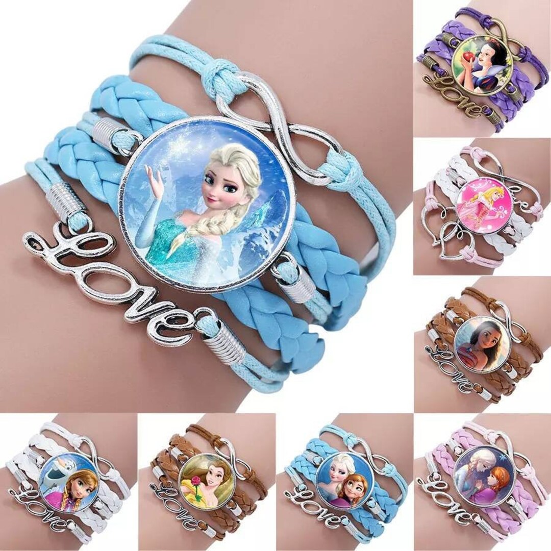 Disney Princess Leather Bracelets Children Adult Bracelet Etsy