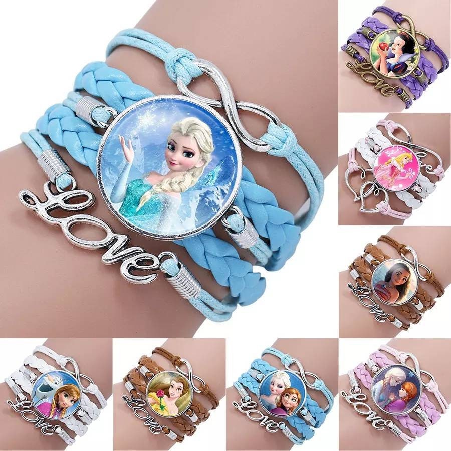 Disney Princess Leather Bracelets Children Adult Bracelet - Etsy