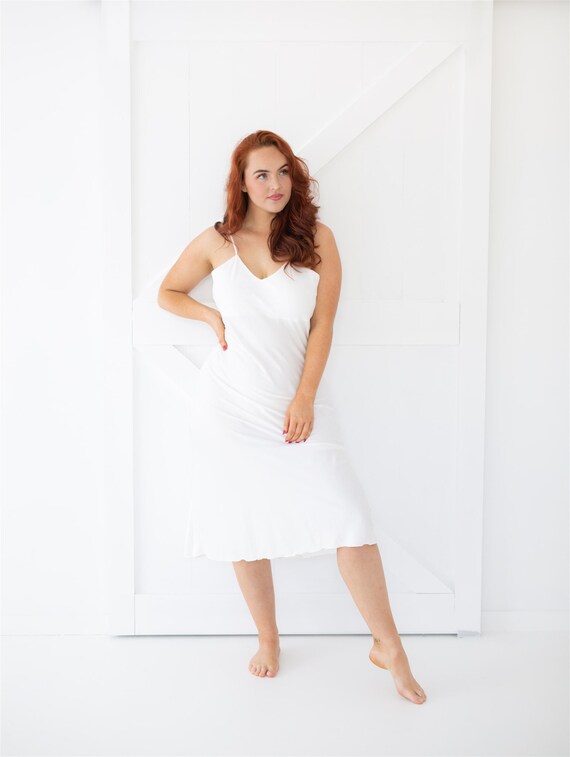 white slip nightdress
