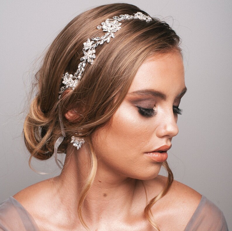 Wedding Bridal Vine Pearl Crystal Diamante Hair Accessories