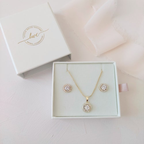 Bridesmaid Jewellery Set Gold Wedding Jewelry Set for Brides Etsy