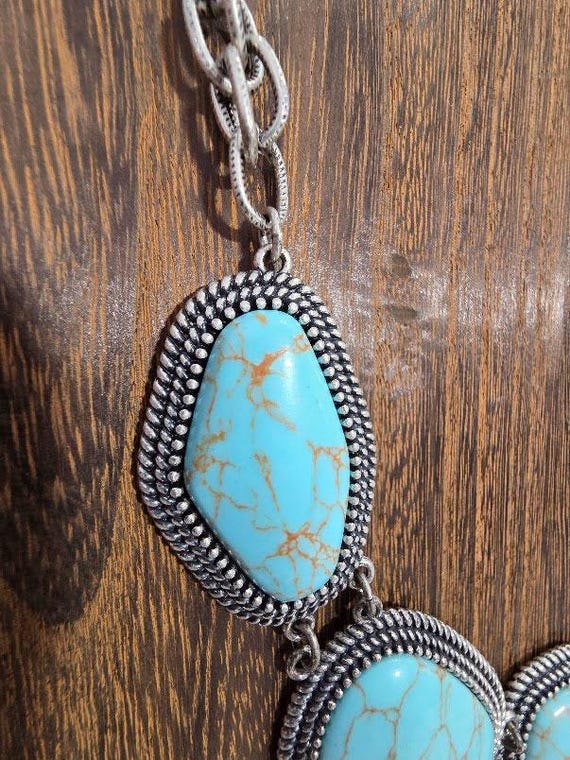 Vintage Turquoise-Inspired Statement Necklace – H… - image 6