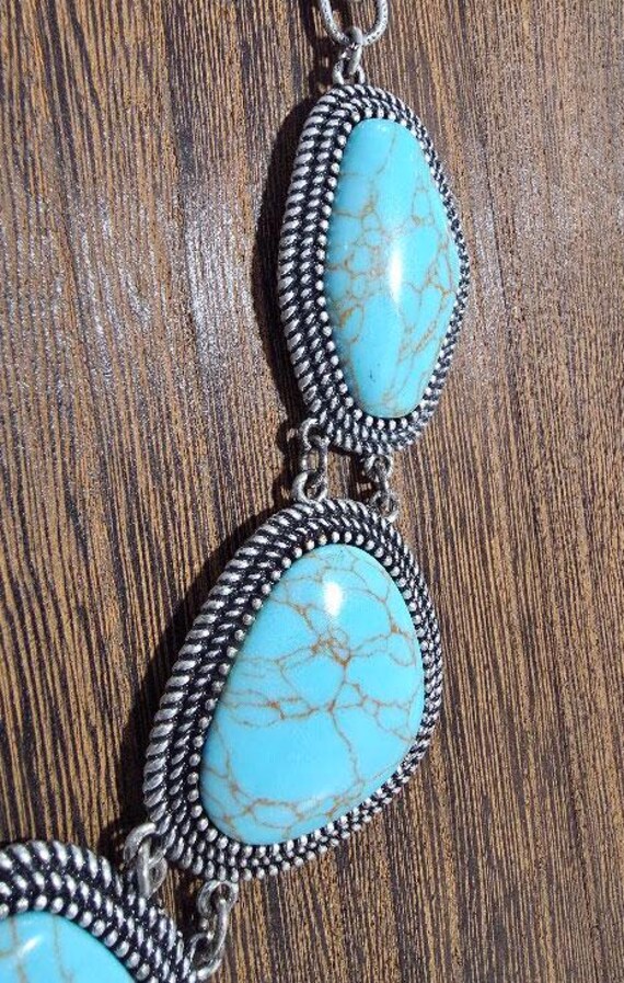 Vintage Turquoise-Inspired Statement Necklace – H… - image 5