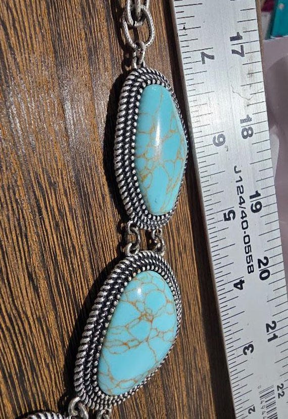 Vintage Turquoise-Inspired Statement Necklace – H… - image 3