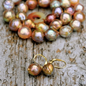 Brilliant Multi-colored Golden Kasumi Pearl Set