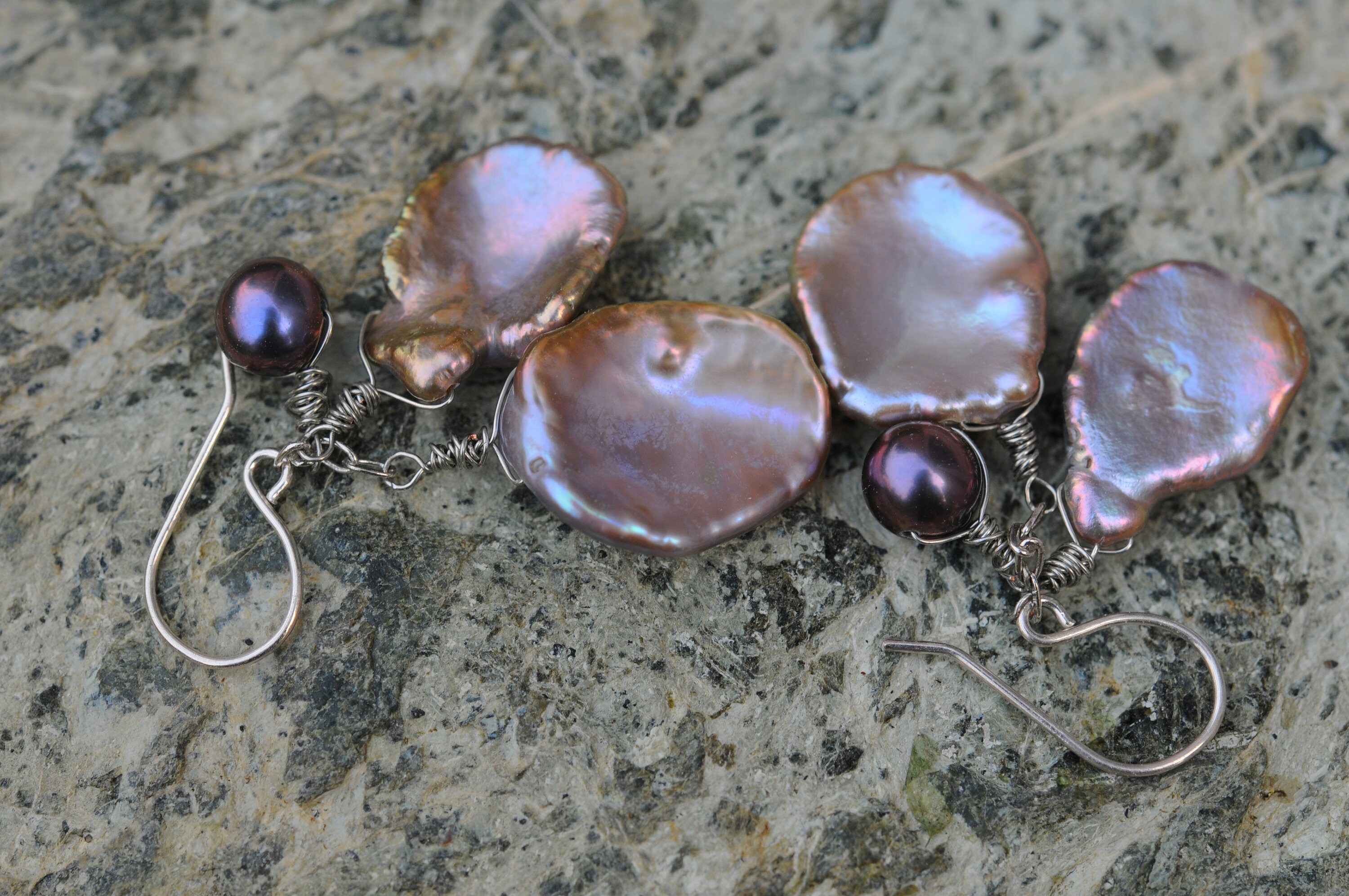 Delightful Rose Petal Keshi Pearl Earrings - Etsy