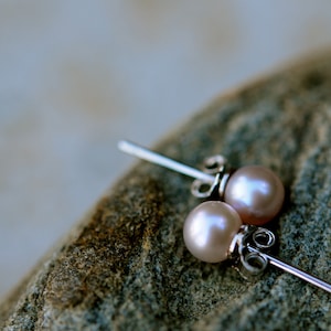 Very Fine and Very Pretty - 4mm Blush Pink Pearl Earring Studs