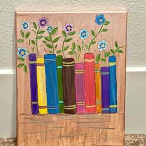 Vintage books in bloom