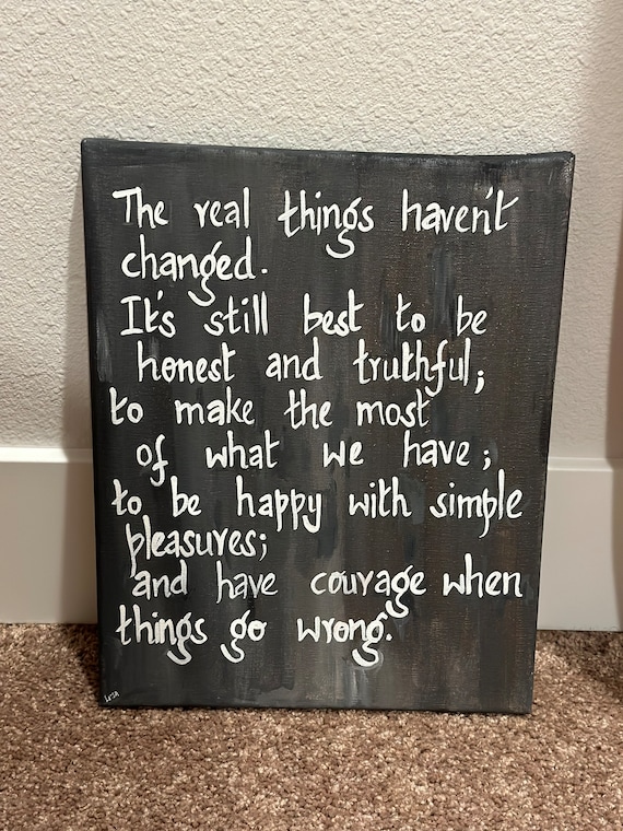 The real things haven’t changed…