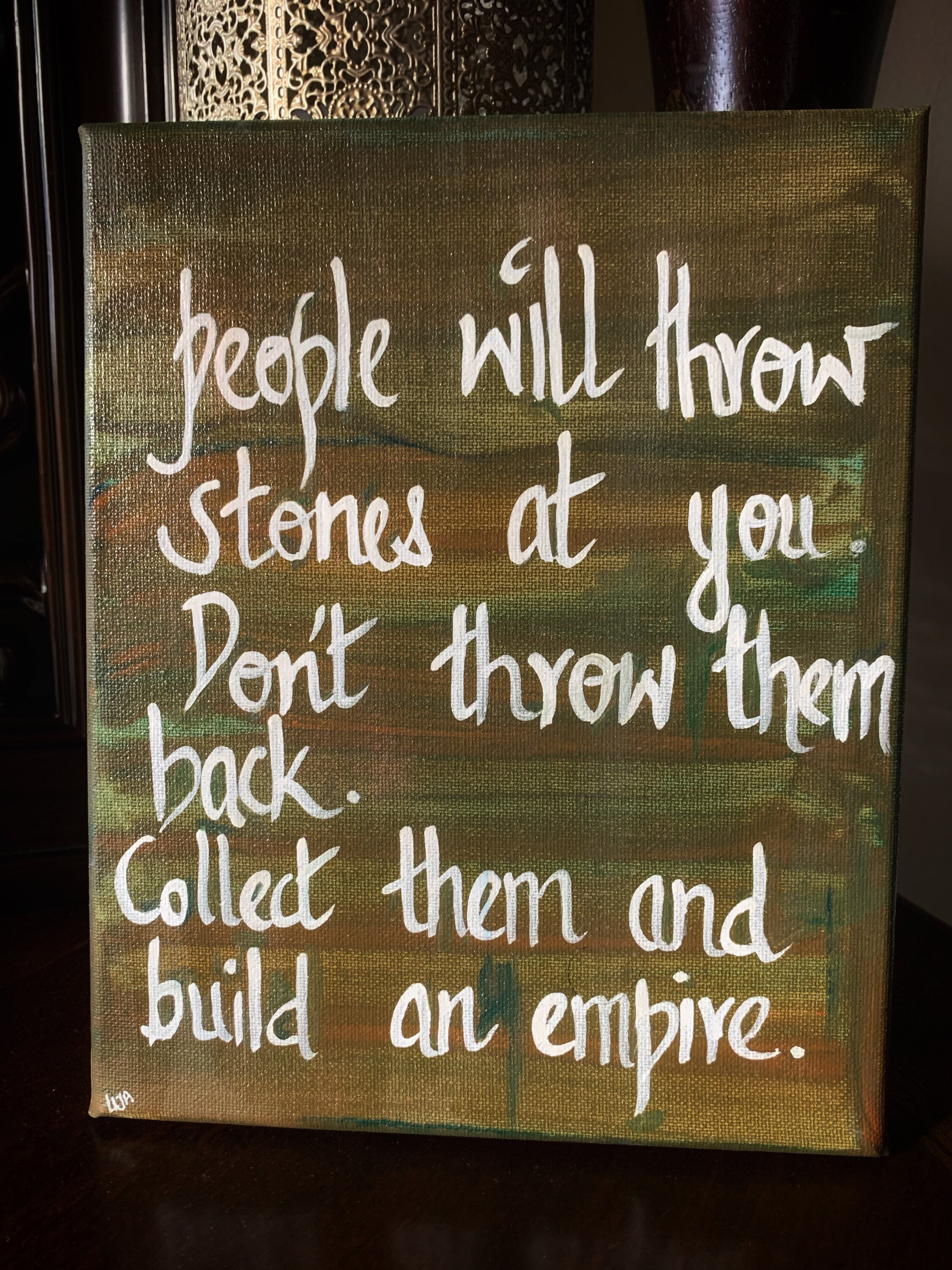 People will throw stones at you Etsy