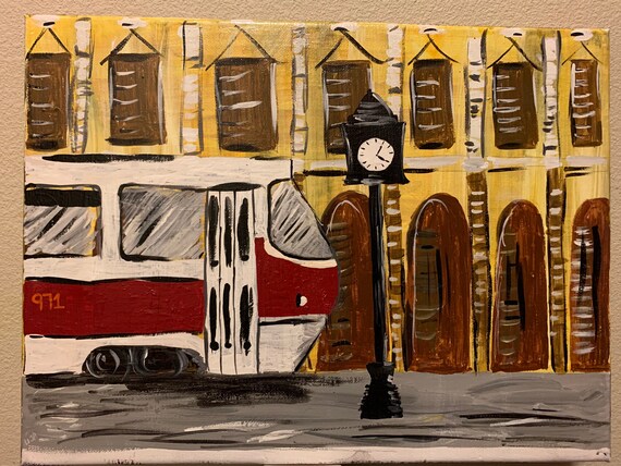 Prague cityscape tram