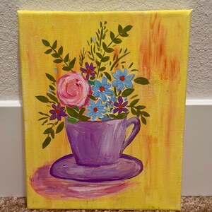 Floral tea cup