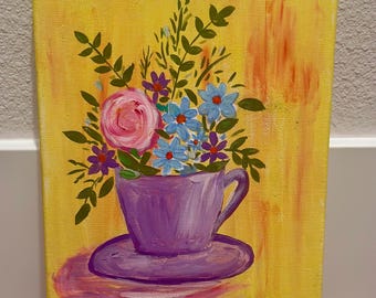 Floral tea cup