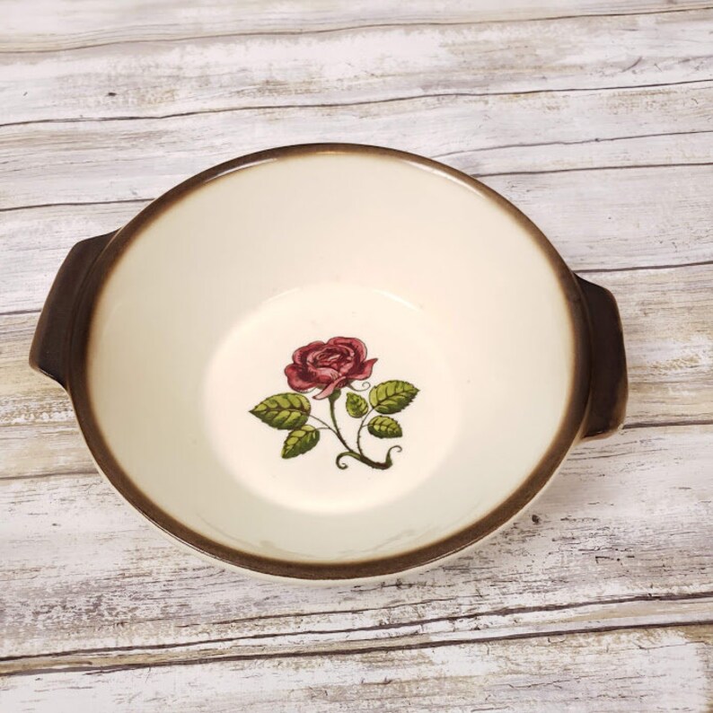 Vintage Metlox Poppytrail Serving Bowl California Provincial Rose