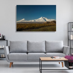 Mount Ararat and Khor Virap monastery,  Armenia - fine art photography canvas print, wall poster, wall art, wall decor, Armenian photo, gift